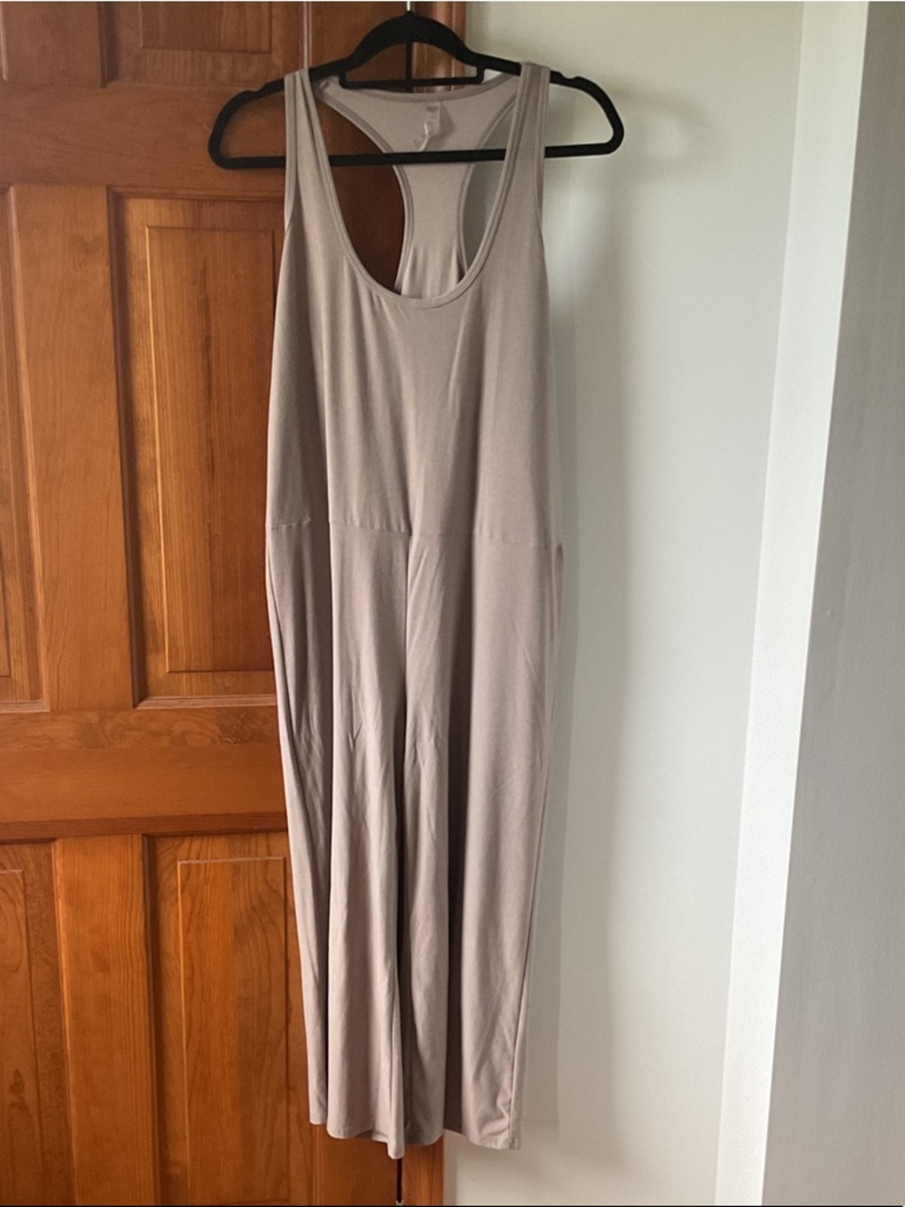 Beyond Yoga Beige Taupe Racerback Jumpsuit